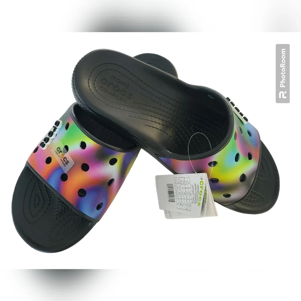 Crocs Men's Classic Solarized Slides Sandals Multicolor Size 13